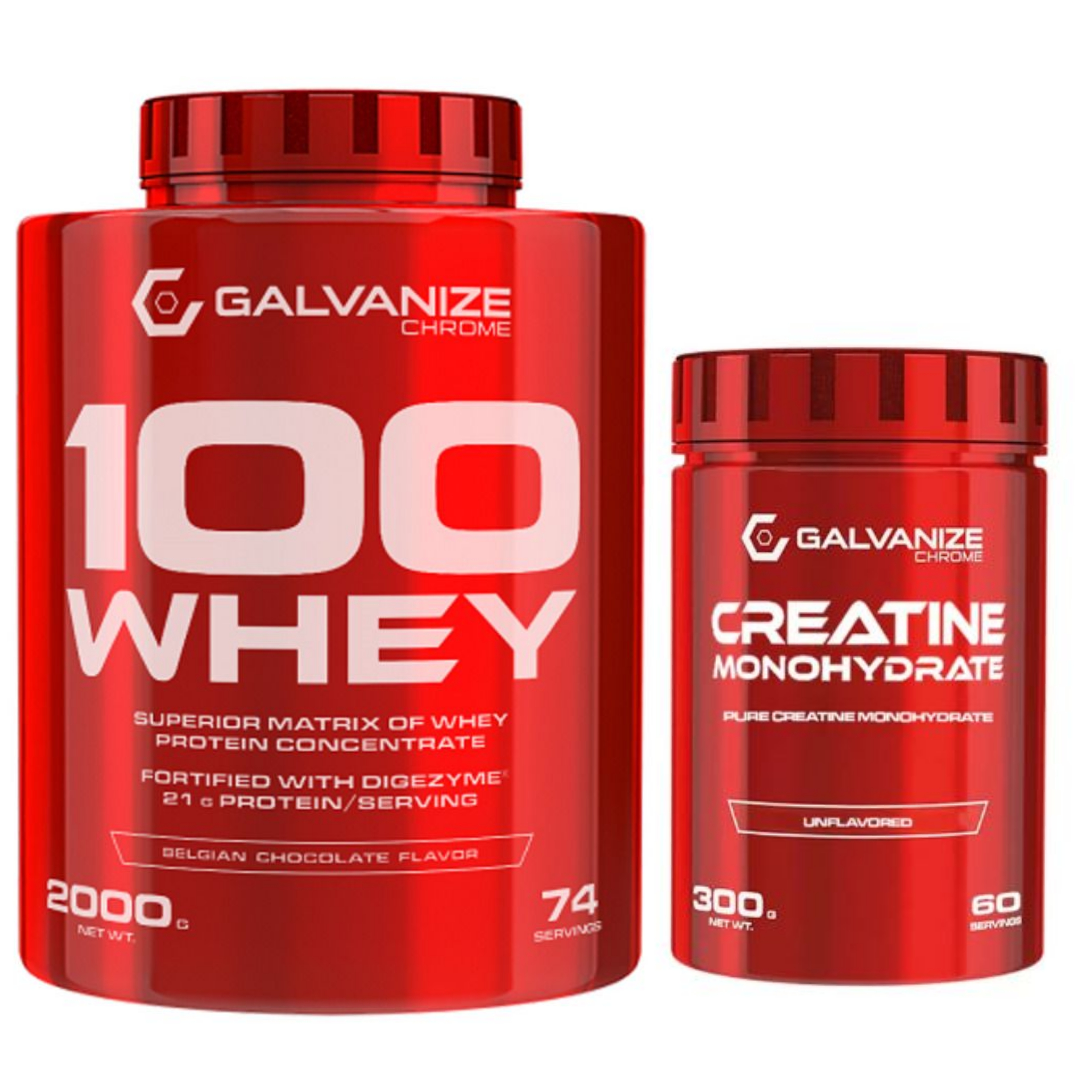 پکیج افزایش حجم عضلانی گالوانایز (پروتئین وی + کراتین)