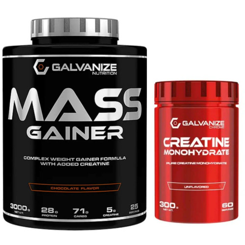 پکیج افزایش حجم و وزن(مس گینر+کراتین) گالوانایز