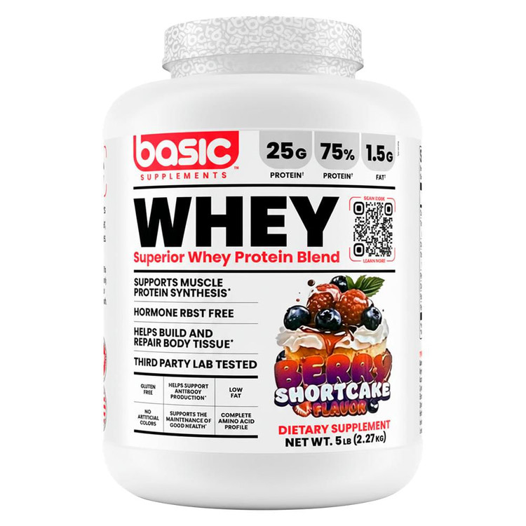 پروتئین وی بیسیک آمریکا اورجینال طعم کیک بری Superior Whey Protein Blend Basic Supplements